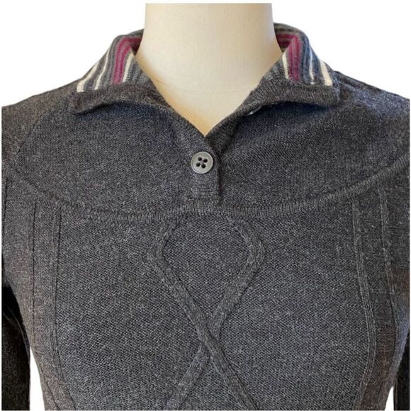 ✨Smartwool 100% Merino Wool Cable Knit Fisherman Knit Ski Gorpcore Sz S Sweater✨ - Picture 3 of 11
